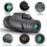 "Explore Beyond the Horizon: HD Monocular Telescope with Smartphone Tripod"