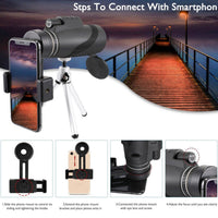 "Explore Beyond the Horizon: HD Monocular Telescope with Smartphone Tripod"