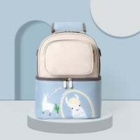 Double Layer Storage Thermal Bag Portable Baby Bottle Food Insulation Lunch Pouch Breast Milk Preservation Backpack Accessories