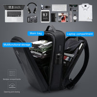 Fenruien New Men Backpack Fit for 17.3 Inch Laptop Backpack Multifunctional Waterproof Anti-Theft BusinessTravel Backpacks