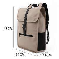 TINYAT Leather Backpack laptop Backpack for 14 15  inch Waterproof Travel Backpack for School Hiking Backpack