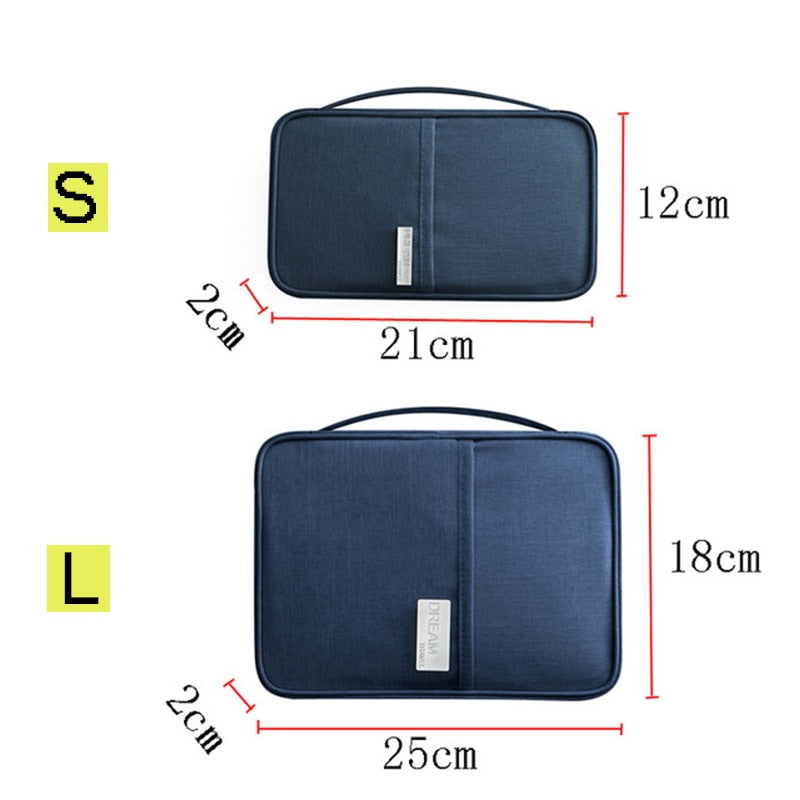 Travel Wallet Passport Holder Waterproof Document Case Organizer Travel Accessories Document Cardholder