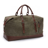 2022 Canvas Leather Men Travel Bags Carry on Luggage Men Duffel Bags Travel Tote Large Weekend Overnight Male Handbag