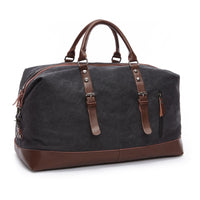 2022 Canvas Leather Men Travel Bags Carry on Luggage Men Duffel Bags Travel Tote Large Weekend Overnight Male Handbag