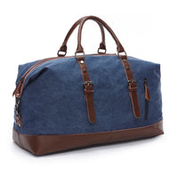 2022 Canvas Leather Men Travel Bags Carry on Luggage Men Duffel Bags Travel Tote Large Weekend Overnight Male Handbag