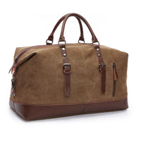 2022 Canvas Leather Men Travel Bags Carry on Luggage Men Duffel Bags Travel Tote Large Weekend Overnight Male Handbag