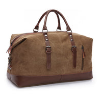 Original Canvas Leather Men Travel Bags Carry on Luggage Bags Men Duffel Bags Travel Tote Large Weekend Bag Overnight