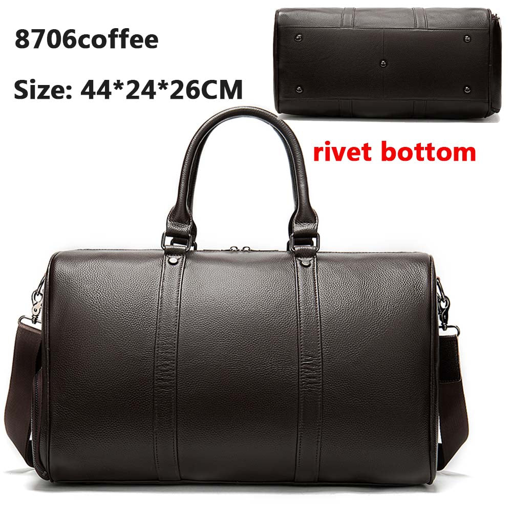 WESTAL100% Genuine Leather Men Women Travel Bag Real Leather Carry-on Hand Luggage Bags Travel Shoulder Bag Big Totes Bags Male