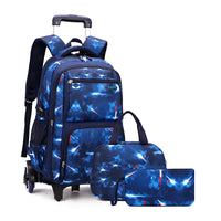 Carry On Kids&#39; Luggage Primary Junior High School Bag Rolling Backpack for Boys Wheeled Bag with Lunch Box Trolley School Bags