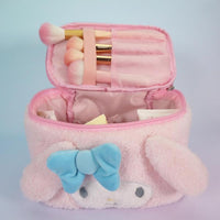 New Cute Large Capacity Cosmetic Bag Female Portable Carry-On Travel Plush Storage Bag Zipper Wash Beauty Pouch