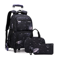 Carry On Kids&#39; Luggage Primary Junior High School Bag Rolling Backpack for Boys Wheeled Bag with Lunch Box Trolley School Bags