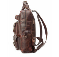 Buffalo Leather Backpack for Men Vintage 15.6 Inch Laptop Bag