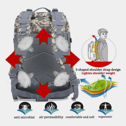 Military 3P 45L Tactical Assault Backpack – Versatile, Durable, and Ready for Action