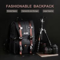 "Discover Excellence: Concept Waterproof Professional Camera Backpack for DSLR Cameras, Lenses, and 15.6in Laptop"