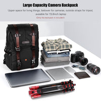 "Discover Excellence: Concept Waterproof Professional Camera Backpack for DSLR Cameras, Lenses, and 15.6in Laptop"