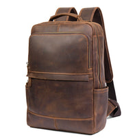 Handmade Crazy Horse Leather Backpack Laptop Backpack Travel Backpack