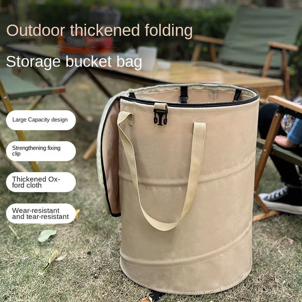 Versatile Folding Bucket Bag for Outdoors