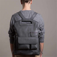 Vintage Men Backpack Genuine Leather Backpacks New Fashion Multifunction Men Solid Handbag Luxury Brand Computer Laptop Bag