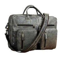 Genuine Leather man design multifunction purpose business briefcase 15" laptop bag Tote Portfolio bag