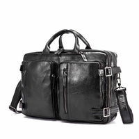 Genuine Leather man design multifunction purpose business briefcase 15" laptop bag Tote Portfolio bag