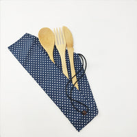 Bamboo Travel Utensils To-Go Reusable Bamboo Cutlery Set with Carrying Case Wood Flatware Travel Set Bamboo Charcoal Toothbrush