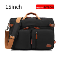 17 Inch Convertible Briefcase Men Business Handbag Messenger Bag Casual Laptop Multifunctional Travel Bags For Male Big