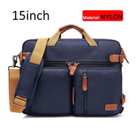 17 Inch Convertible Briefcase Men Business Handbag Messenger Bag Casual Laptop Multifunctional Travel Bags For Male Big