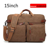 17 Inch Convertible Briefcase Men Business Handbag Messenger Bag Casual Laptop Multifunctional Travel Bags For Male Big