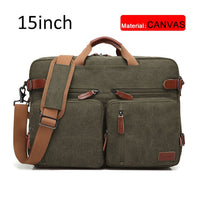 17 Inch Convertible Briefcase Men Business Handbag Messenger Bag Casual Laptop Multifunctional Travel Bags For Male Big