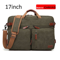 17 Inch Convertible Briefcase Men Business Handbag Messenger Bag Casual Laptop Multifunctional Travel Bags For Male Big