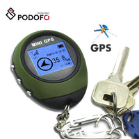 Podofo Mini GPS Tracker Locator Finder Navigation Receiver Handheld USB Rechargeable with Electronic Compass for Outdoor Travel