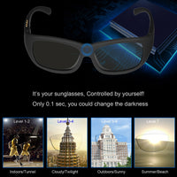 Men Sunglasses with Variable Electronic Tint Control Lens Smart Sunglasses Men Polarized for Driving Fishing Travelling 2018 New