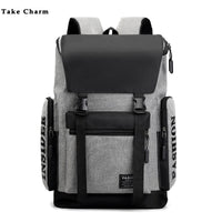 Trendy British Style Backpack Men's Casual Laptop Bag Teenager Fashion Outdoor Sports Backpack Travel Bag