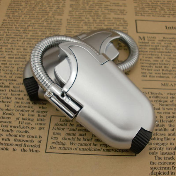 Essential for field travel ! Elbow ignition Inflatable portable torch lighter HL159 Metal With light Lighter Gift for Man