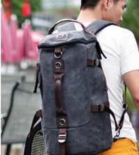 Convertible Shoulder Bag Canvas Messenger Bag Business Briefcase Leisure Multi-Functional Travel Rucksack