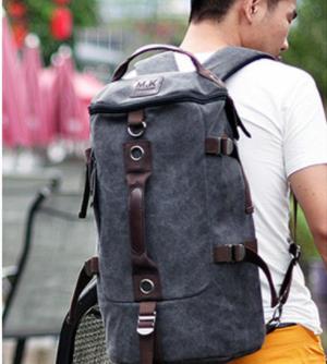 Convertible Shoulder Bag Canvas Messenger Bag Business Briefcase Leisure Multi-Functional Travel Rucksack