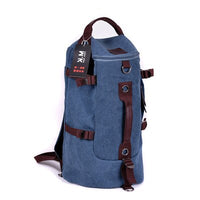 Convertible Shoulder Bag Canvas Messenger Bag Business Briefcase Leisure Multi-Functional Travel Rucksack