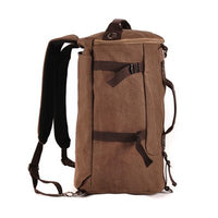 Convertible Shoulder Bag Canvas Messenger Bag Business Briefcase Leisure Multi-Functional Travel Rucksack