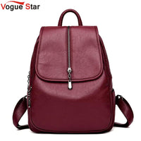 Vogue Star Women Vintage Backpacks High Quality Leather Backpacks For Teenage Girls Sac A Main Female School Shoulder Bags LB432