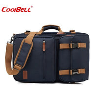 Coolbell 17.3 Inch Laptop Briefcase Backpack Convertible Messenger Bag Shoulder Bag Laptop Case Businessman Travel Handbag Cover