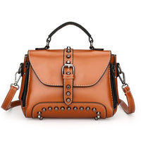 Vintage Leather Women Handbags Shoulder Crossbody Messenger Bags