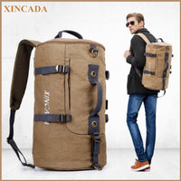 XINCADA Carry on Backpack Keyboard Bag Weekend Bag Duffel Backpack Weekender Bag Canvas Backpack Rucksack Men Travel vintage